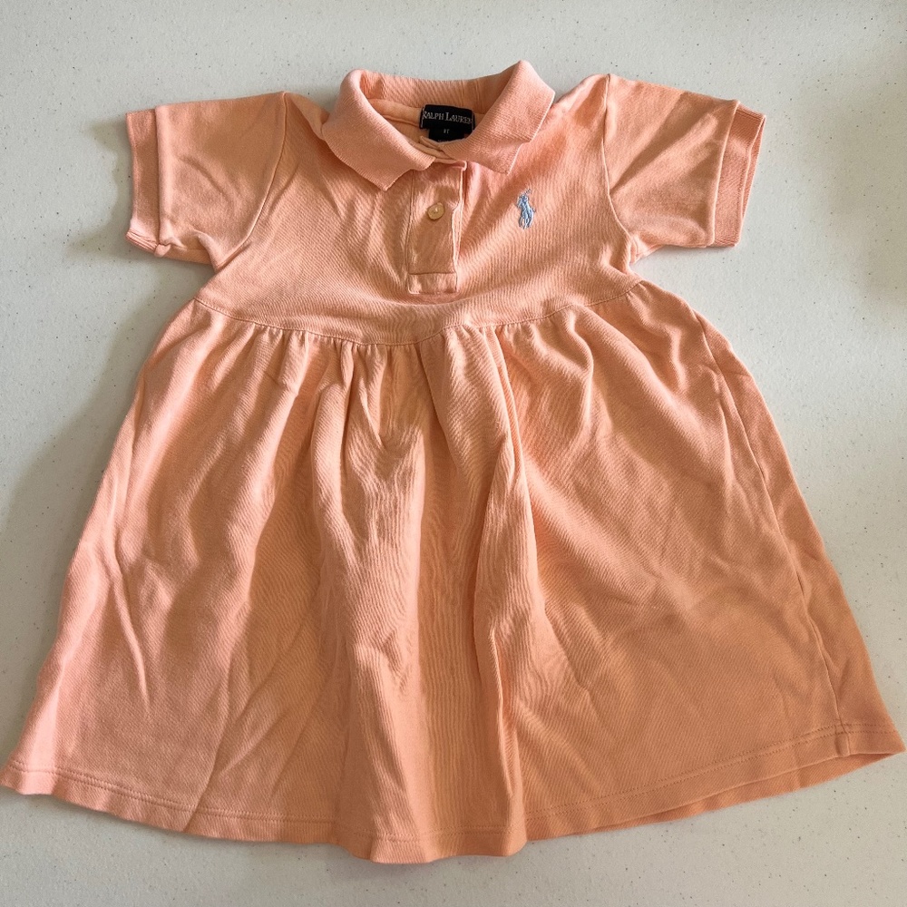 Ralph Lauren Peach Polo Dress for Kids